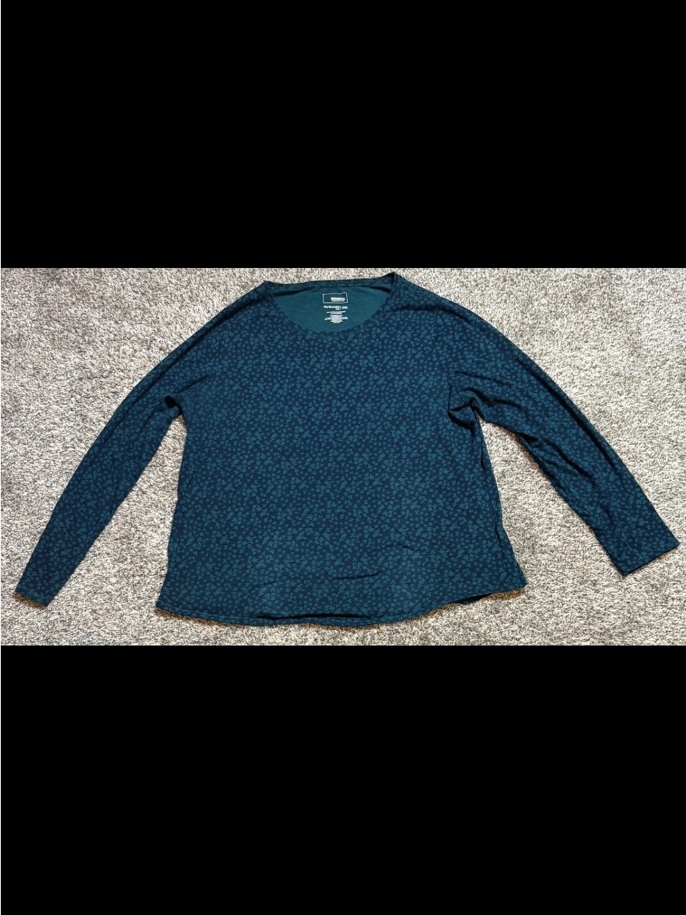 Sonoma Teal Floral-Print Crewneck Sweater